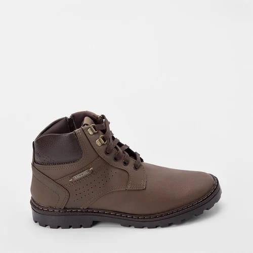 Bota Coturno Mac & Jac Detalhe Ilhós Marrom