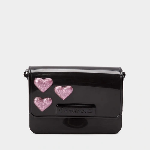 Imagem principal Bolsa Infantil Charmosinha Chic Glitter Coração Preta CHARMOSINHA CHIC Preto