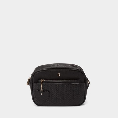 Bolsa Tiracolo Gabriela + Porta-cartão Pingente Coração Tressê