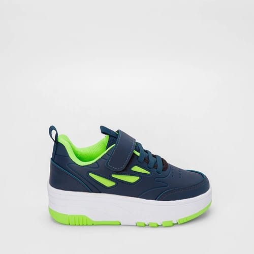 Tenis Infantil Vertus Rodinha Skatenis Verde & Azul