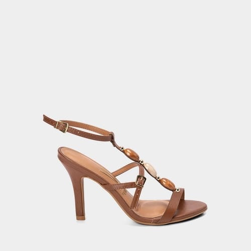 Sandália Feminina Vizzano Salto Alto Fino Pedraria