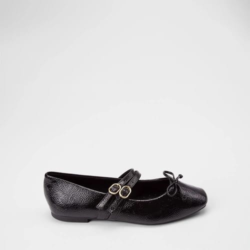 Sapatilha Boneca Feminina Gabriela Detalhe Laço Verniz