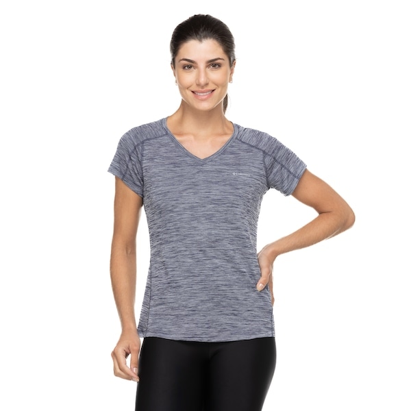 Imagem principal Camiseta Feminina Columbia Manga Curta Zero Rules Sleeve Columbia AZUL ESCURO