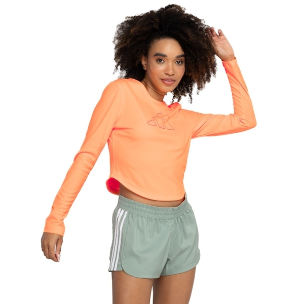 Imagem principal Blusa Cropped Manga Longa Feminina adidas Outloud Adidas LARANJA