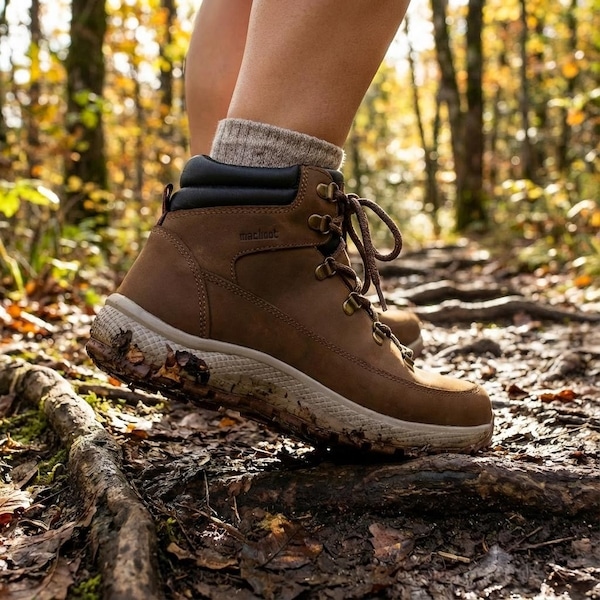 Imagem principal Bota de Couro Mac Boot Sabine 18 - Feminina Mac Boot MARROM ESC/PRETO