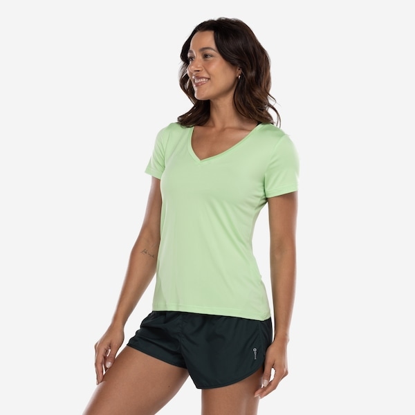 Imagem principal Camiseta Feminina Oxer Manga Curta Peach Touch Cooling Oxer VERDE CLARO