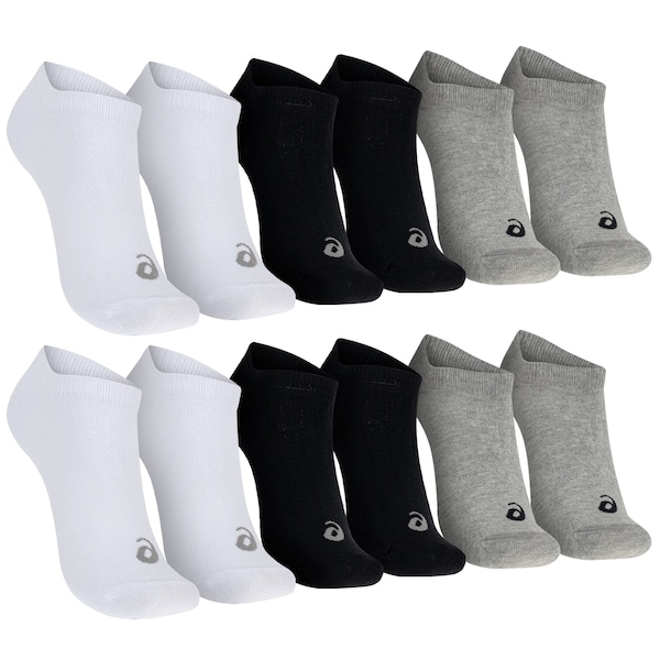 Imagem principal Kit de Meia ASICS No Show Soft Tamanho 34-38 com 6 Pares ASICS PRETO/BRANCO