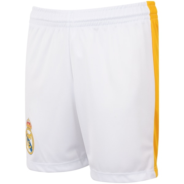Imagem principal Calção do Real Madrid Braziline Infantil Liga braziline BRANCO/AMARELO CLARO
