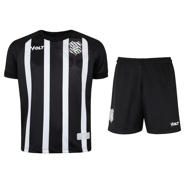 Imagem principal Kit de Uniforme do Figueirense I 25/26 Infantil Volt Camiseta + Calção Volt PRETO