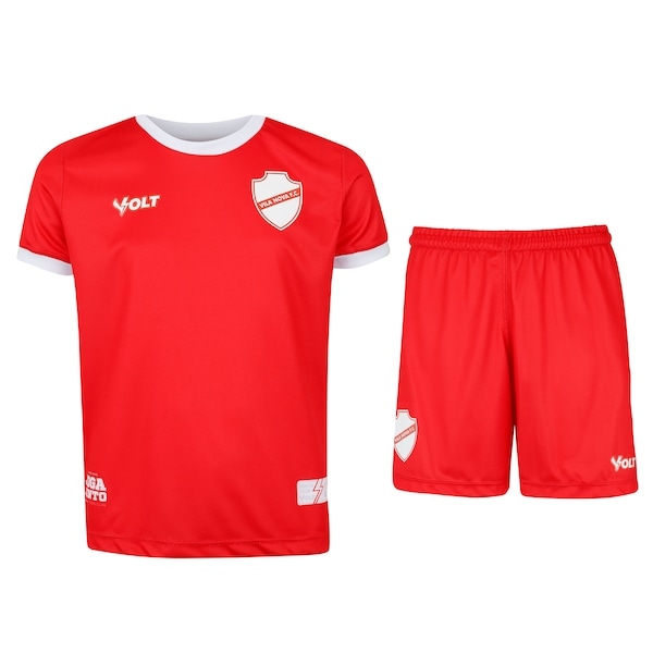 Imagem principal Kit de Uniforme do Vila Nova I 25/26 Infantil Volt Camiseta + Calção Volt VERMELHO
