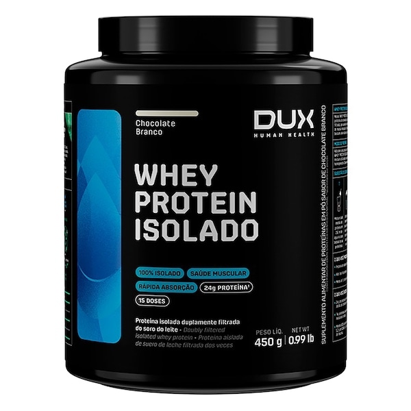 Imagem principal Whey Protein Dux Isolado 450g Chocolate Branco Dux NAO SE APLICA