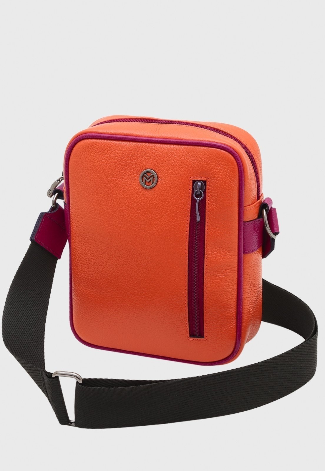 Imagem principal Bolsa Crossbody de Couro Mariart Amy Orange/Magenta Mariart laranja/rosa orange