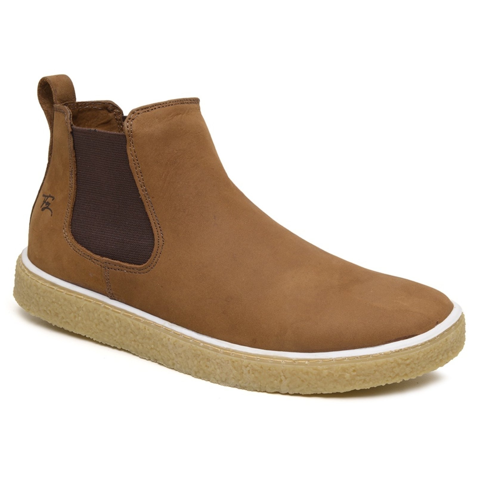 Imagem principal Bota Chelsea Masculina Couro Legítimo Leve Casual Conforto Sola Crepe Borracha Terra super shoes marrom