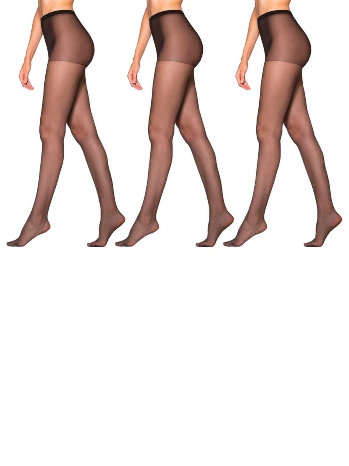 Kit com 3 Meias Calças Fio 20 Opaca Loba