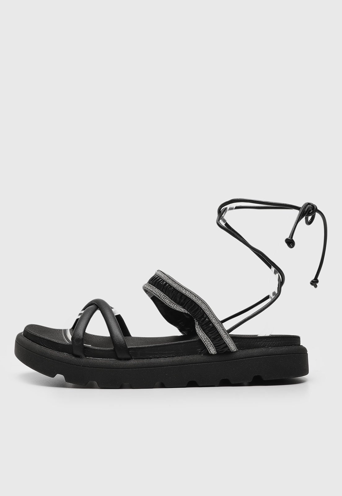 Imagem principal Rasteira Flatform Vizzano Tira Hotix Preta VIZZANO preto