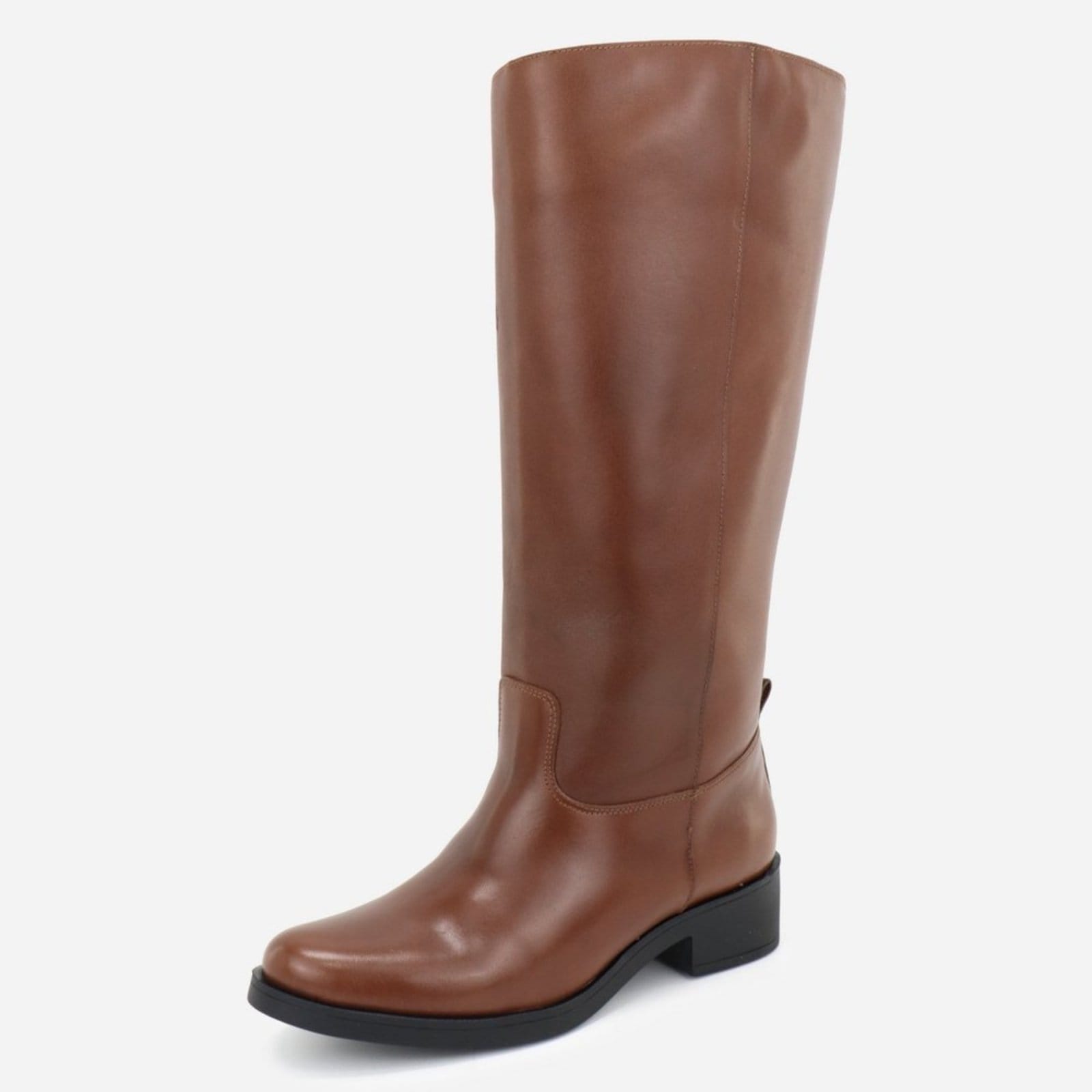 Bota Montaria Boca Larga Feminina Couro Legitimo Cano Longo Feminina Couro Conforto Cedro