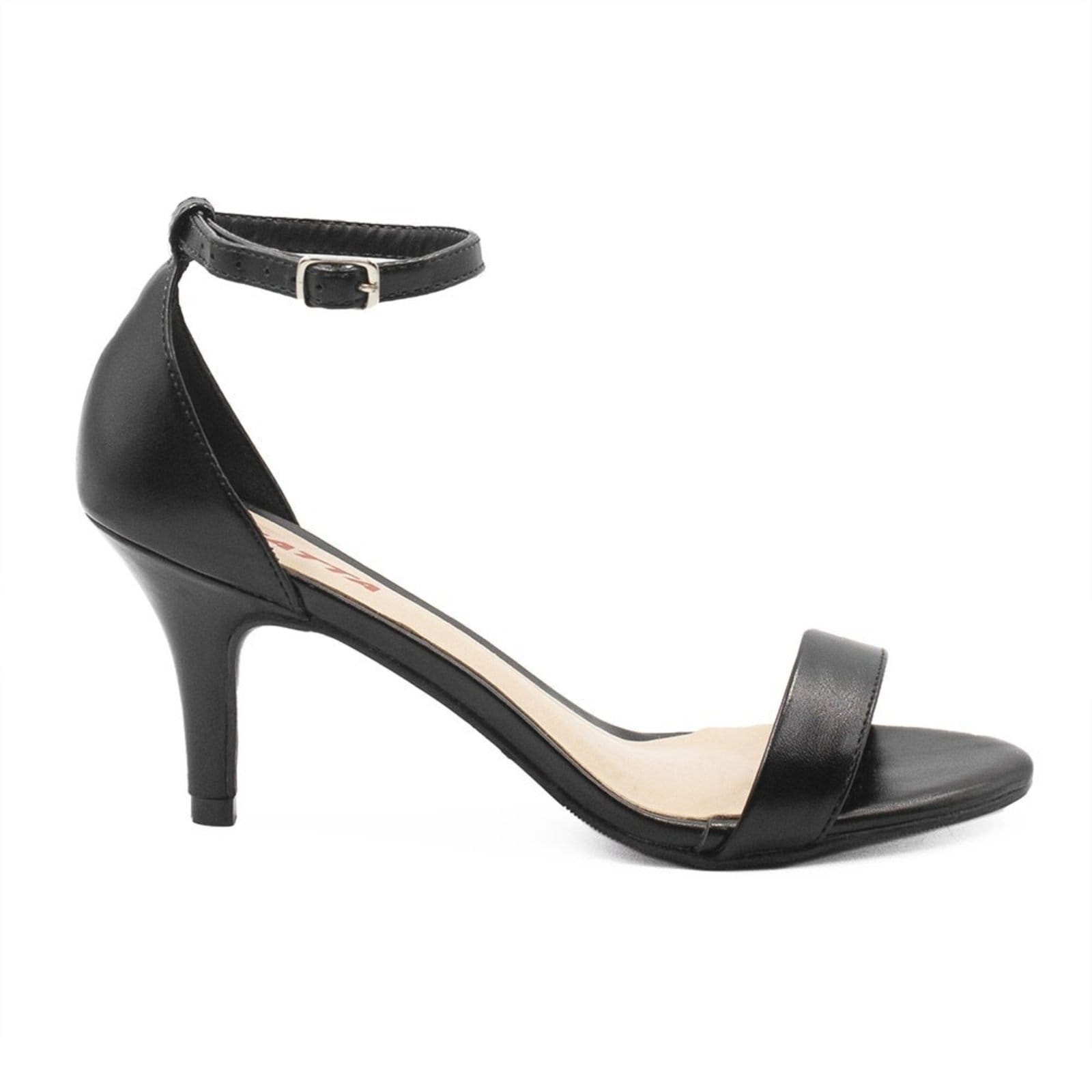 Sandália Zatta Básica Salto Médio Larissa Preta