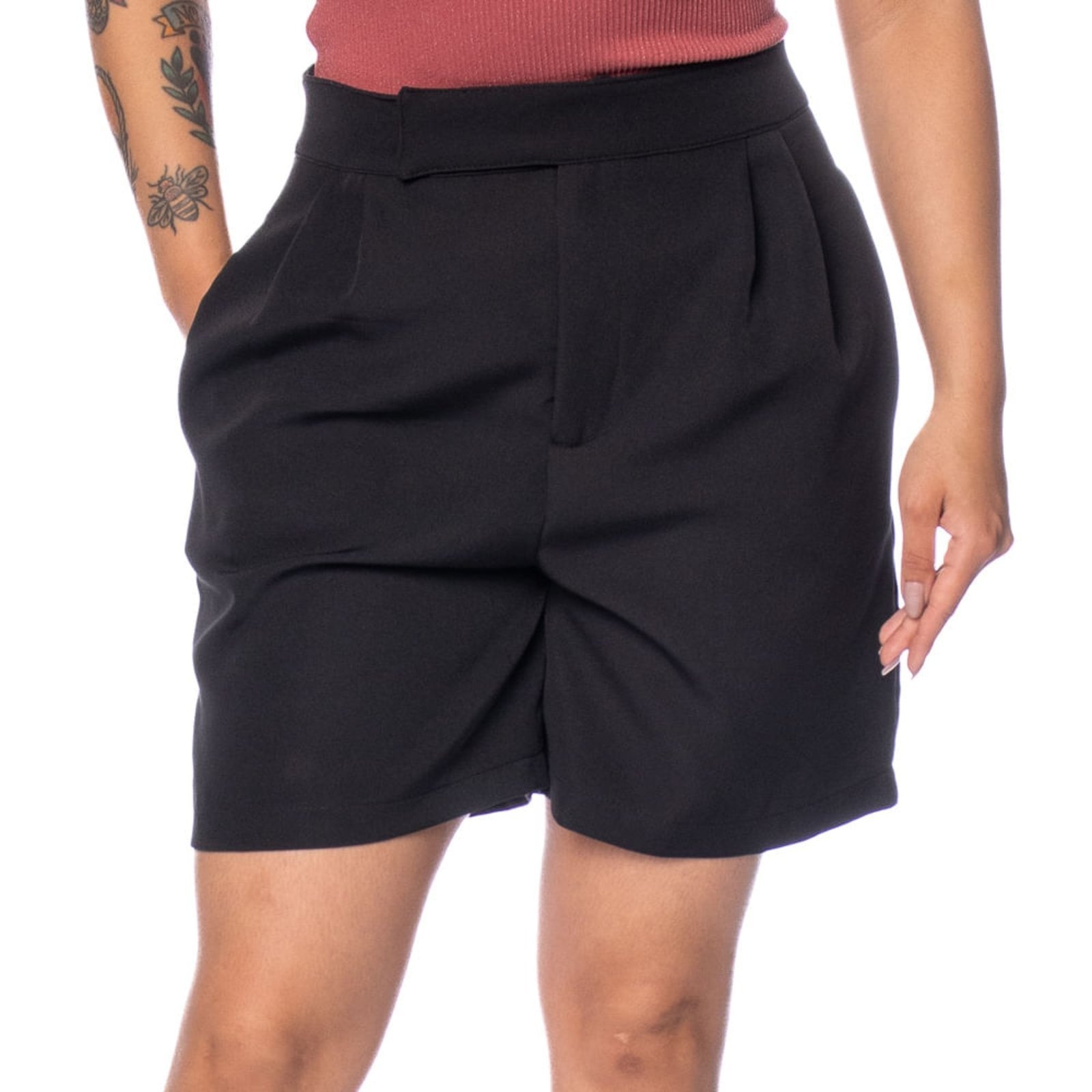 Imagem principal Short Feminino Endless Reto Cintura Alta Rovitex preto