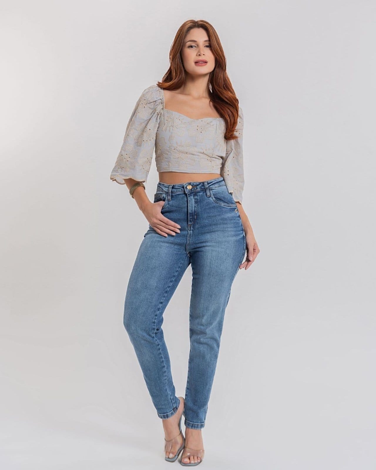 Calça Feminina - Mom - Black Jeans - Denim Médio