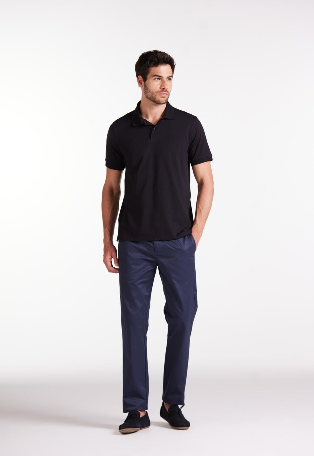 Calça Alfaiataria Com Elástico Traymon Marinho