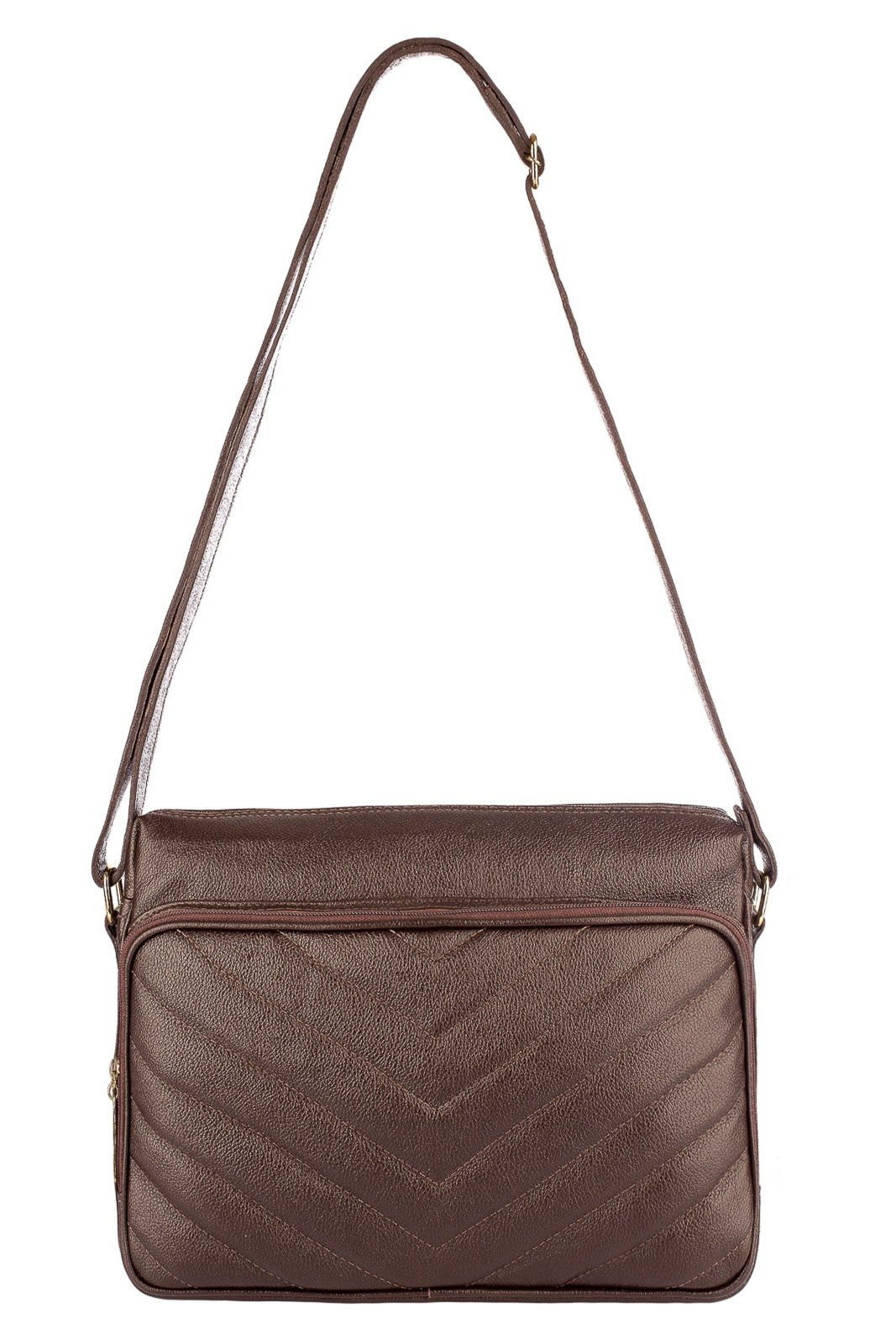 Imagem principal Bolsa de couro liso tiracolo Anita - Café Andrea Vinci vermelho