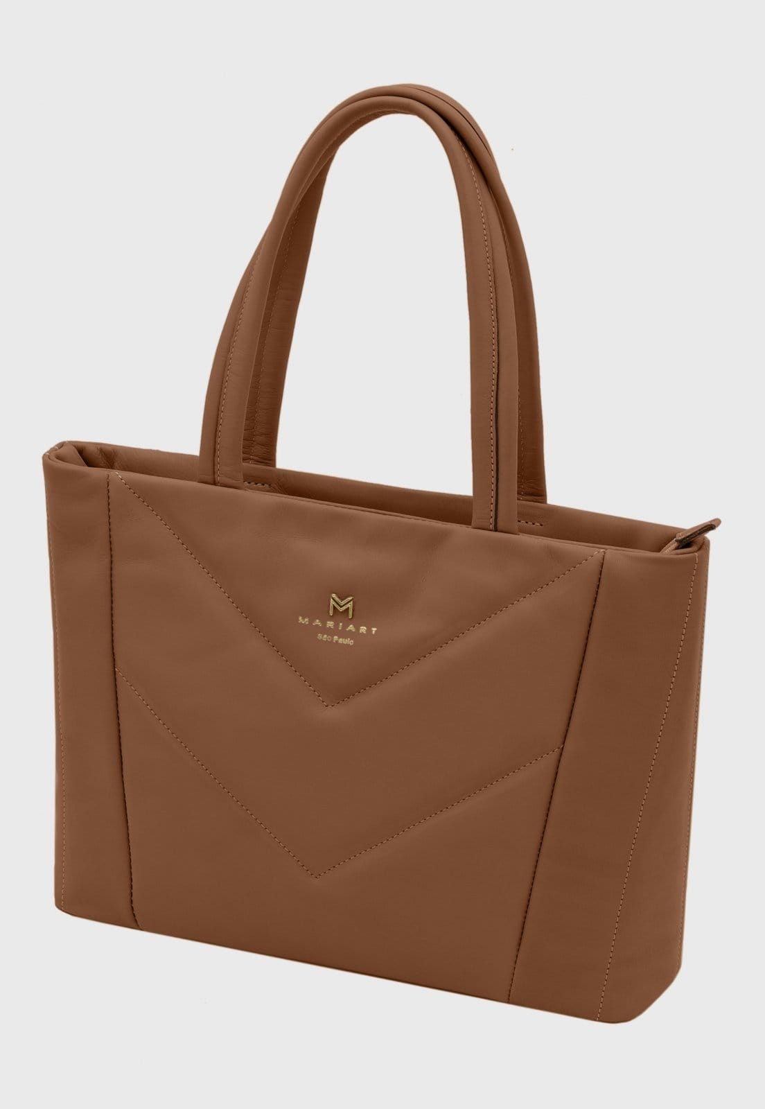 Bolsa Tote Couro Mariart Graviola Camel