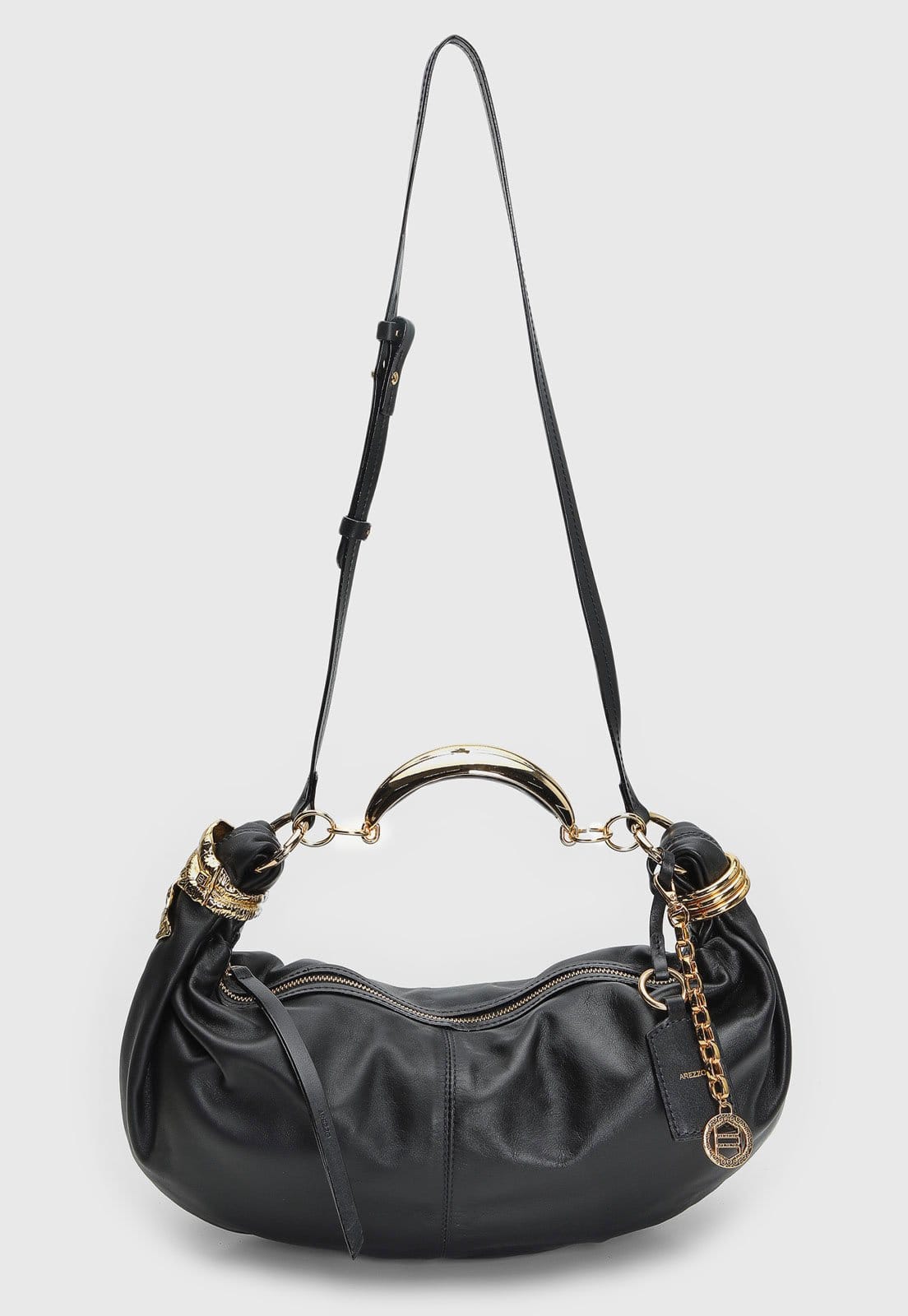 Bolsa Feminina Arezzo Alça de Metal Preta