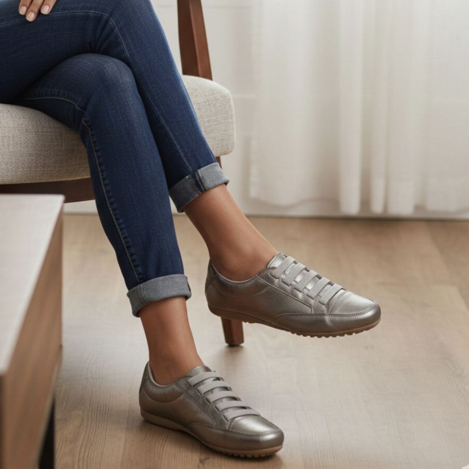 Tênis Feminino Metalizado