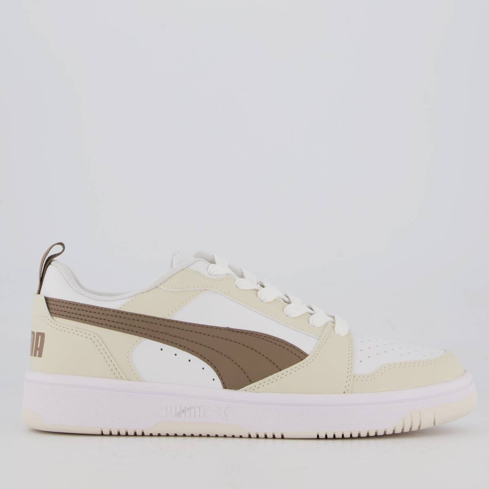 Imagem principal Tênis Puma Rebound V6 Low e Bege Puma branco