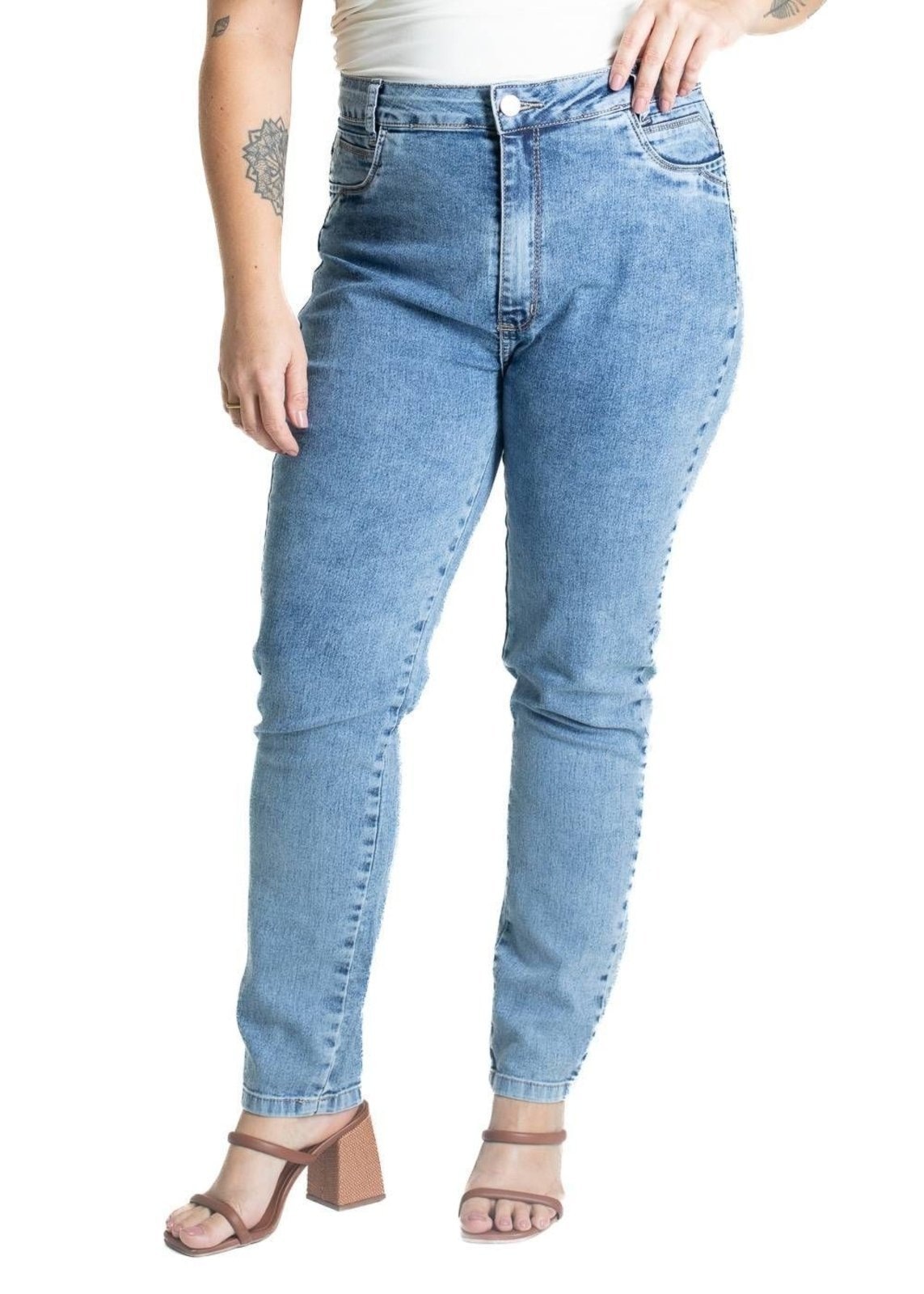 Imagem principal Calça Jeans Sawary Cigarrete Plus Size - 280944 Sawary azul