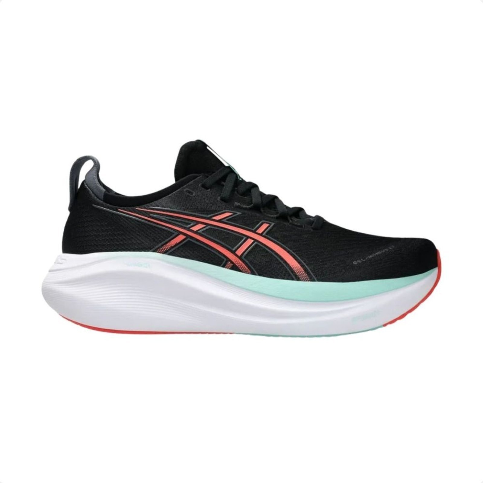 Imagem principal Tênis Corrida Masculino Asics Gel-Nimbus 27 Preto E Coral ASICS preto coral
