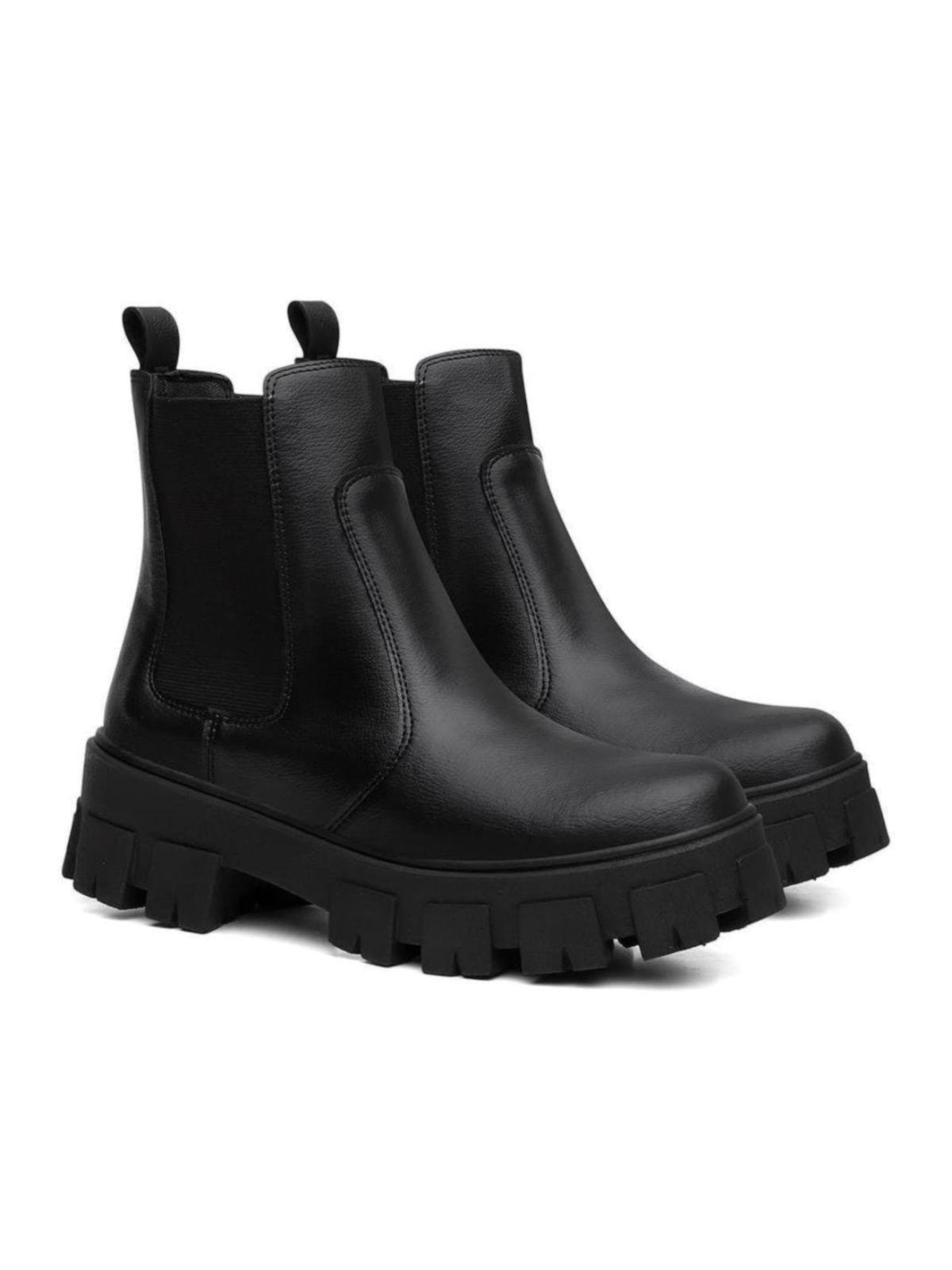 Coturno Feminino Chelsea Elástico Tratorado Sintético