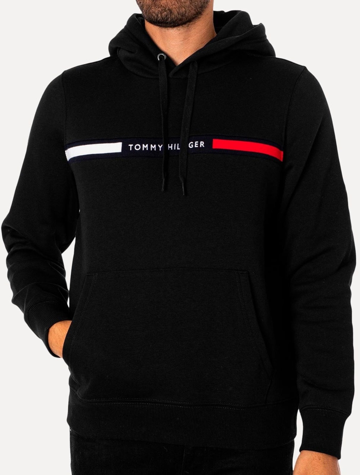 Imagem principal Moletom Tommy Hilfiger Masculino Chest Insert Hoodie Preta Tommy Hilfiger preto