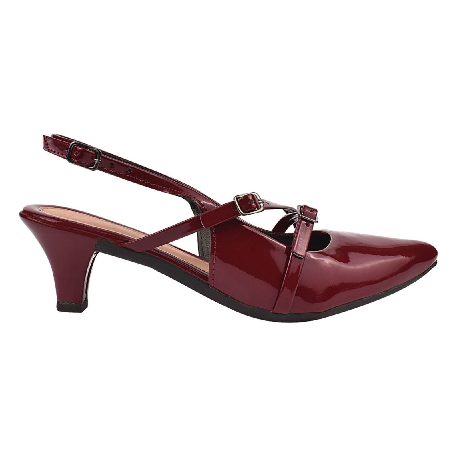 Imagem principal Scarpin Verniz Salto Médio Slingback Verniz Bordo ZATURE STORES bordô