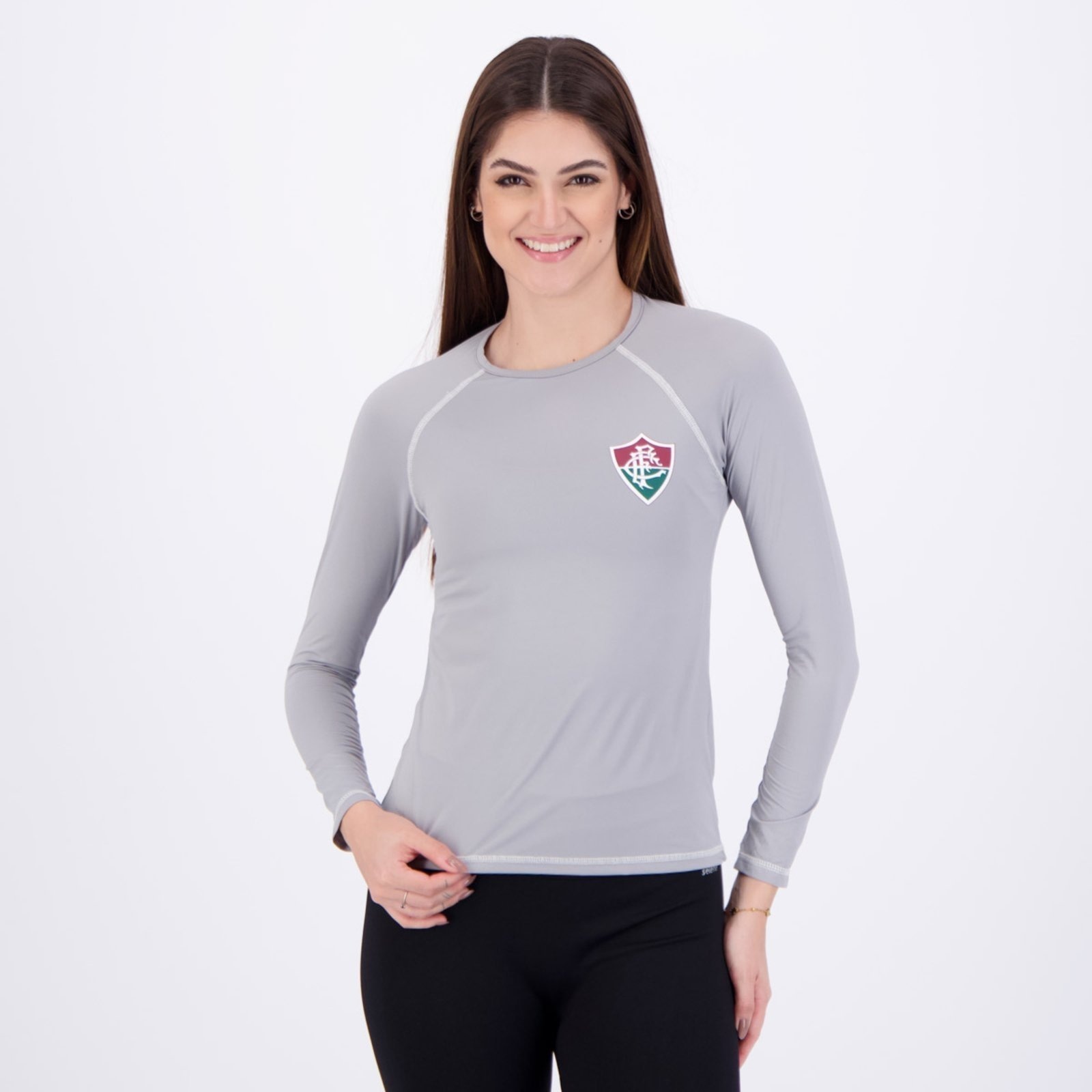 Imagem principal Camisa Manga Longa Fluminense Lodge Feminina braziline cinza