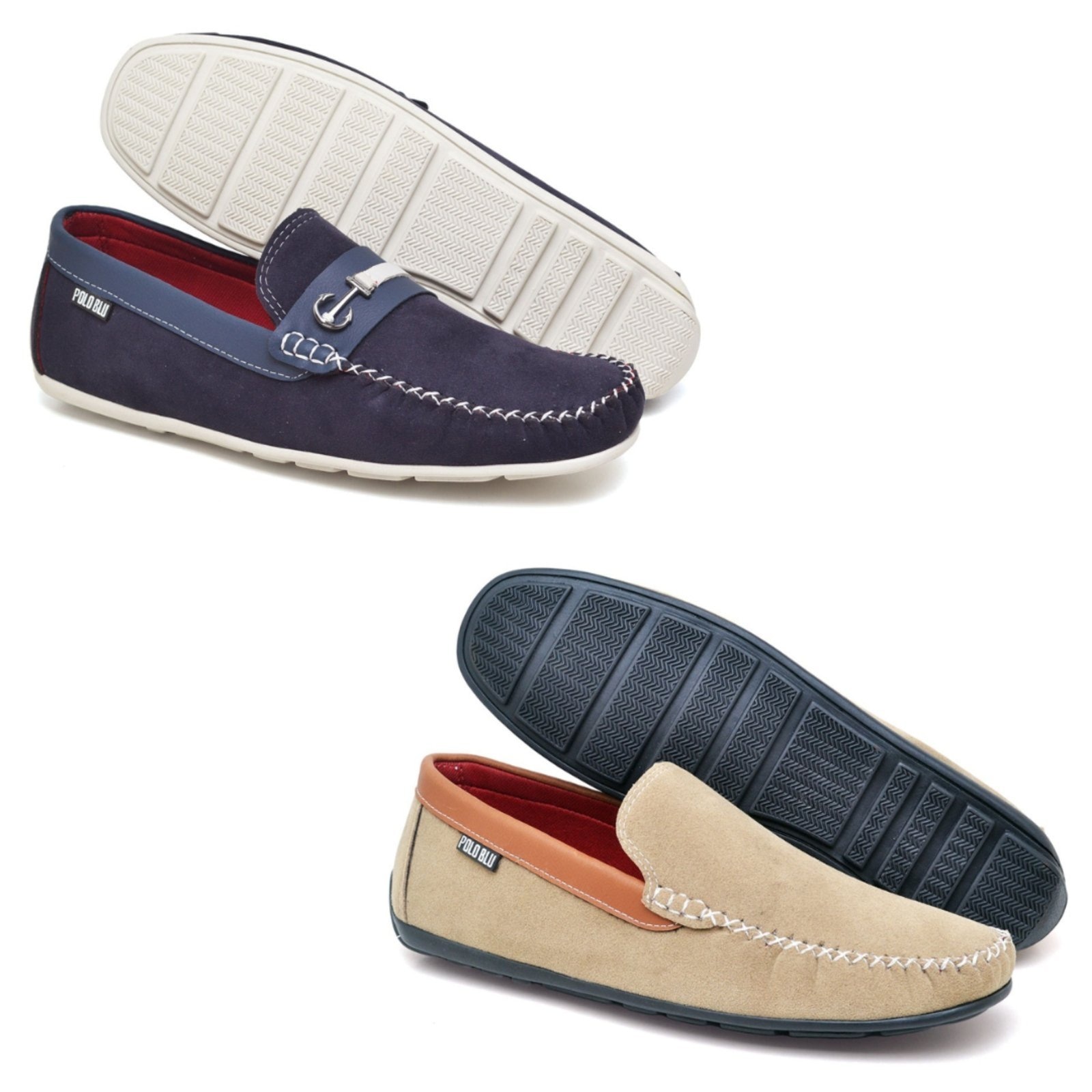 Imagem principal Kit 2 Mocassim Casual Leve Camurça do 37 ao 44 Polo Blu azul