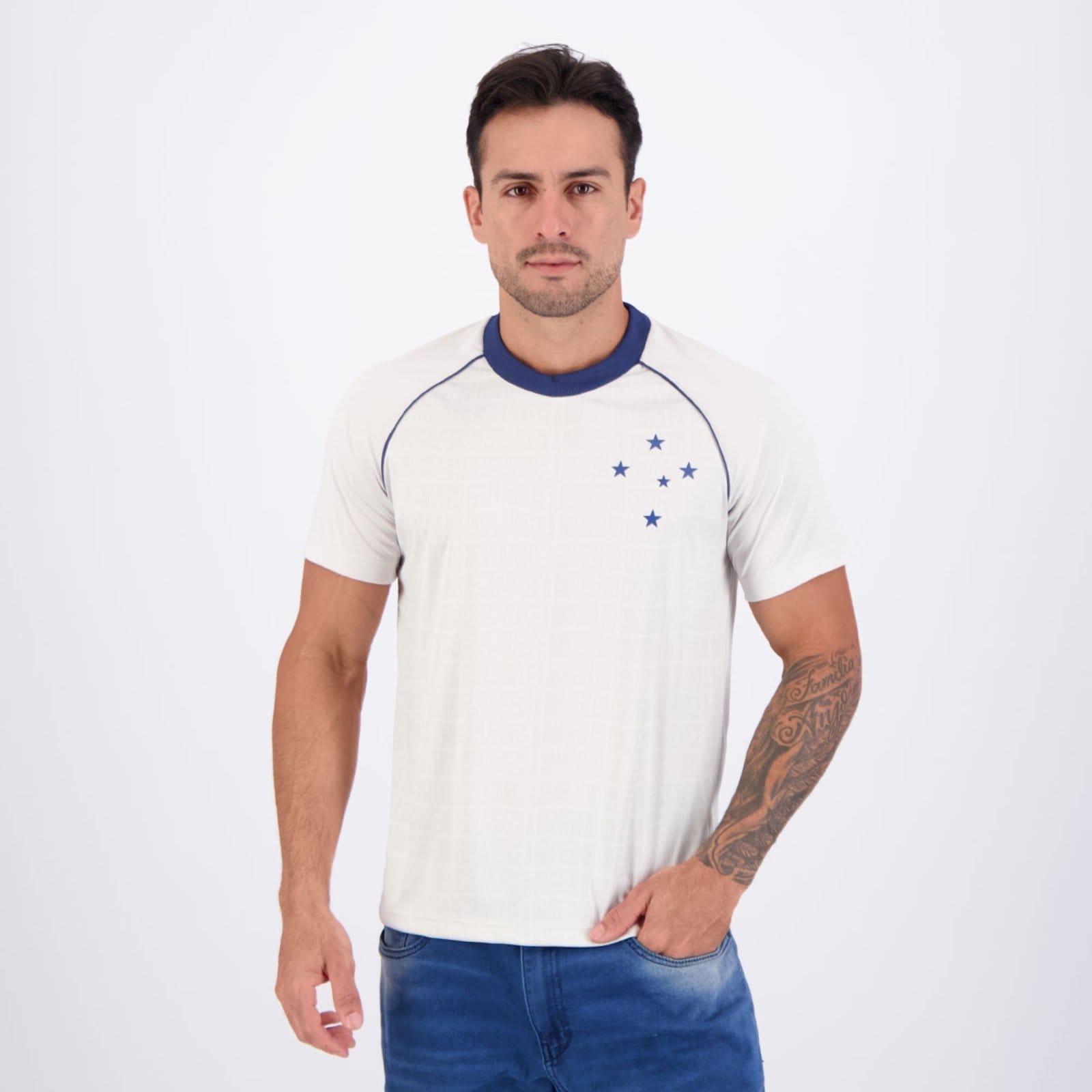 Camisa Cruzeiro Mosaico Off White