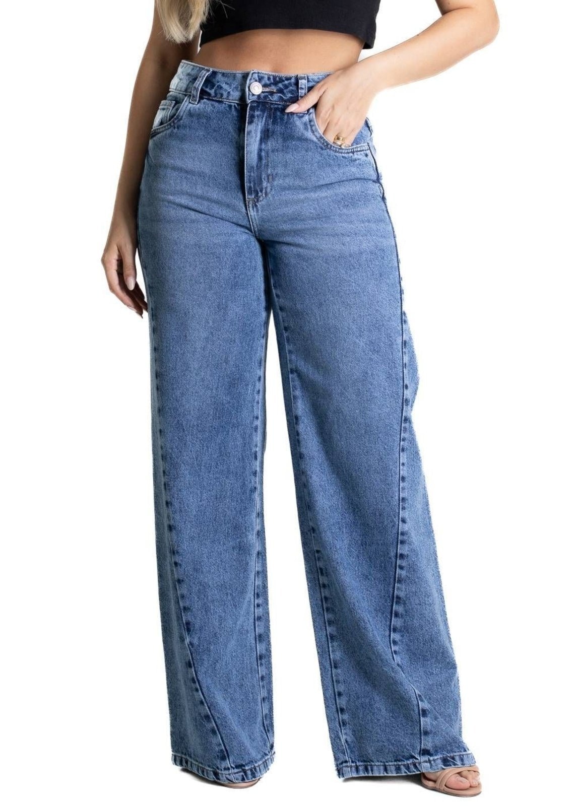 Imagem principal Calça Jeans Sawary Wide Leg - 281042 Sawary azul