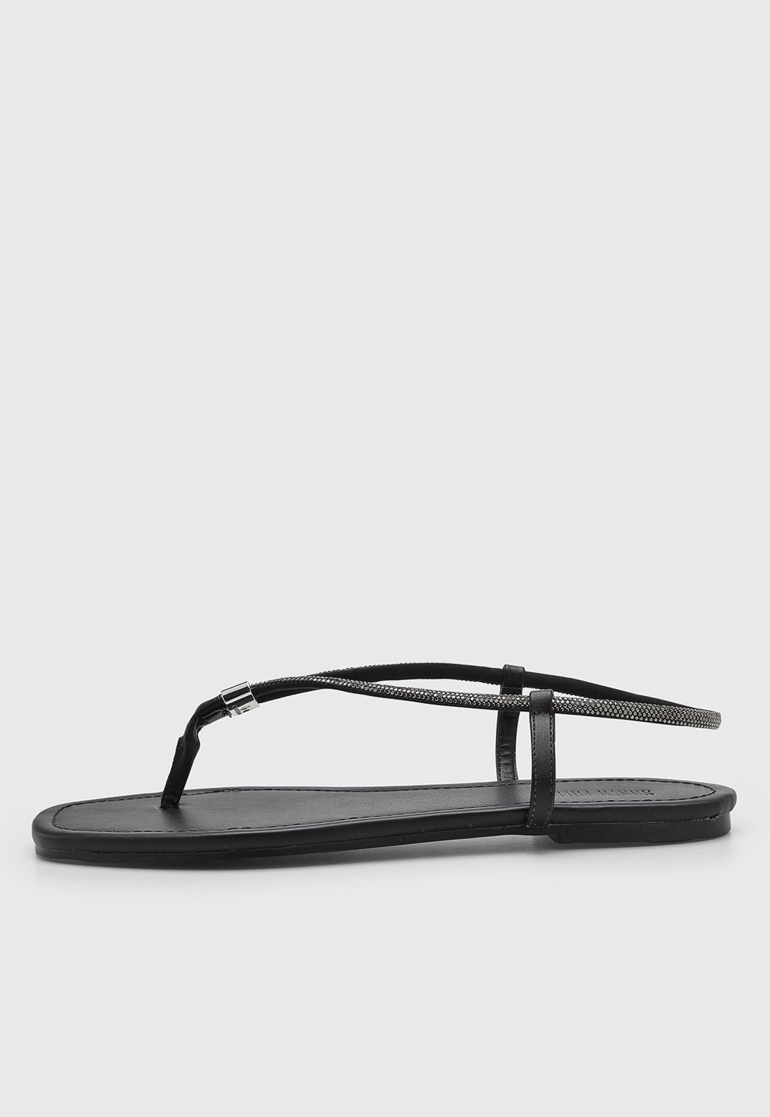 Imagem principal Rasteira Feminina Santa Lolla Tira Brilho Preta Santa Lolla preto