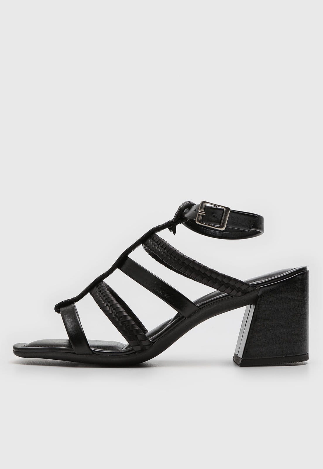 Sandália Via Mia Tiras Preta