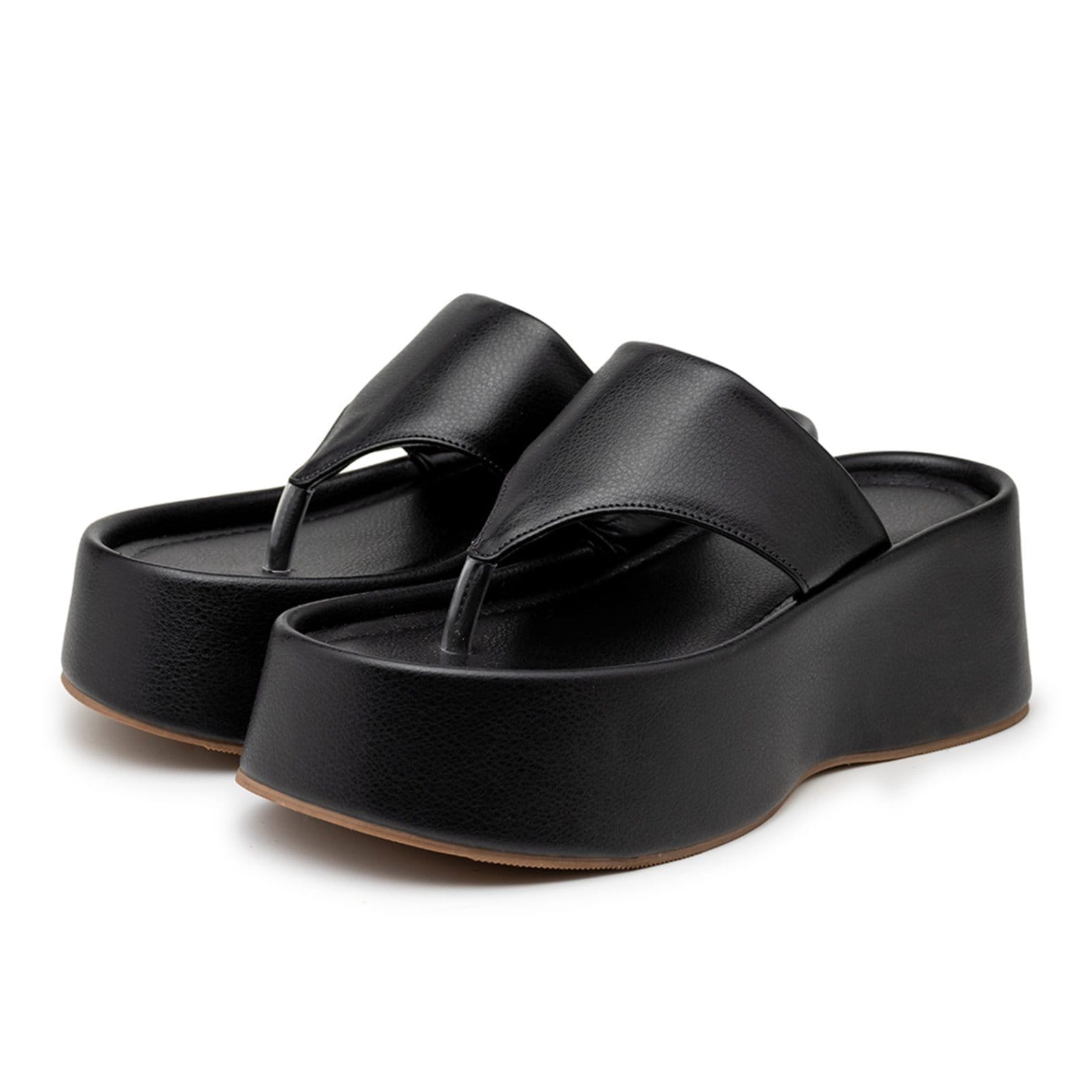 Sandália Tamanco Flat Plataforma Salto Alto 5100 Napa