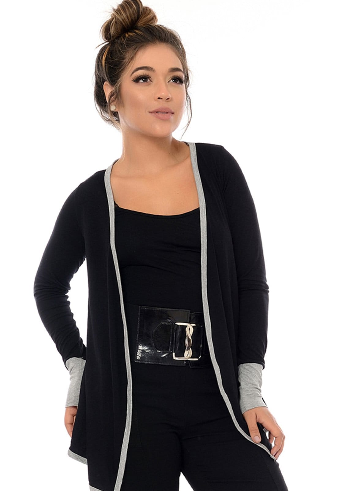 Cardigan Feminino Manga Longa com Punho B’Bonnie