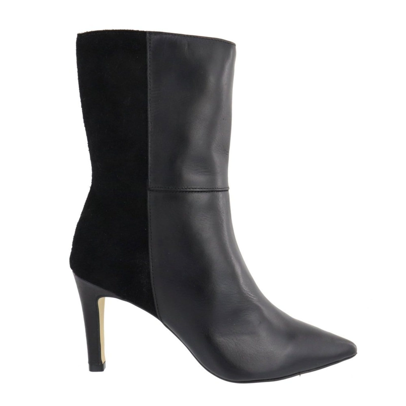 Bota Salto Fino Bico Fino Feminina em Couro Maria Paula