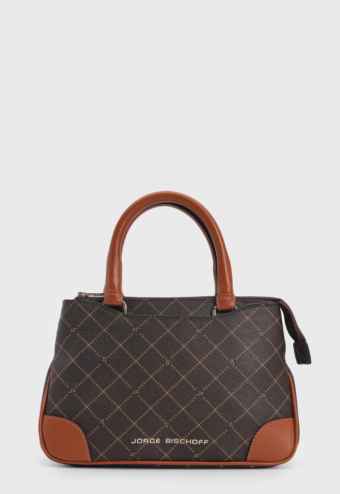 Imagem principal Bolsa Tiracolo Feminina Jorge Bischoff Geométrica Jorge Bischoff marrom