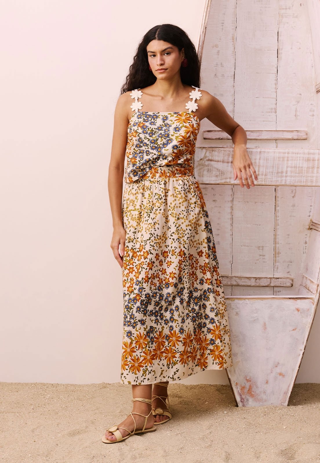 Imagem principal Saia CaCay Midi Cós Elástico Off-White CaCay off-white white