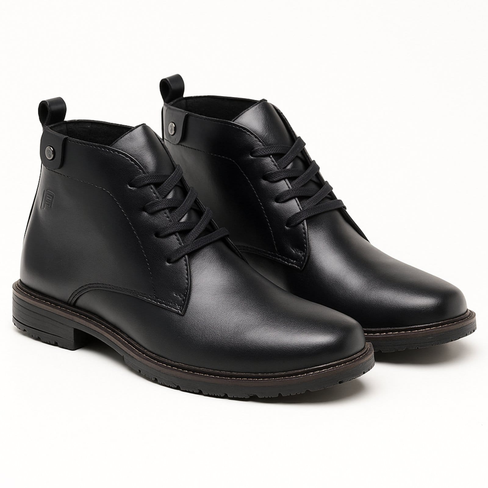 Bota Masculina Sapatofran Casual Couro Cano Baixo Cadarço