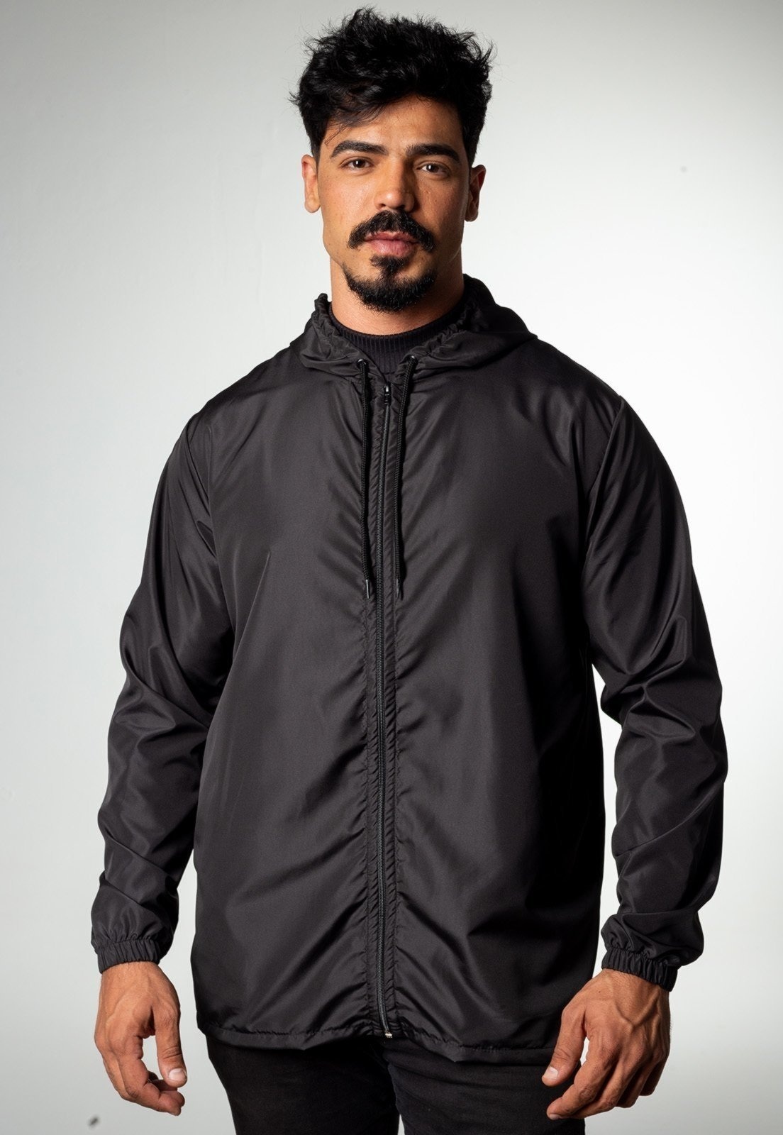 Imagem principal Jaqueta Corta Vento Preta Masculina Corrida Dulk preto