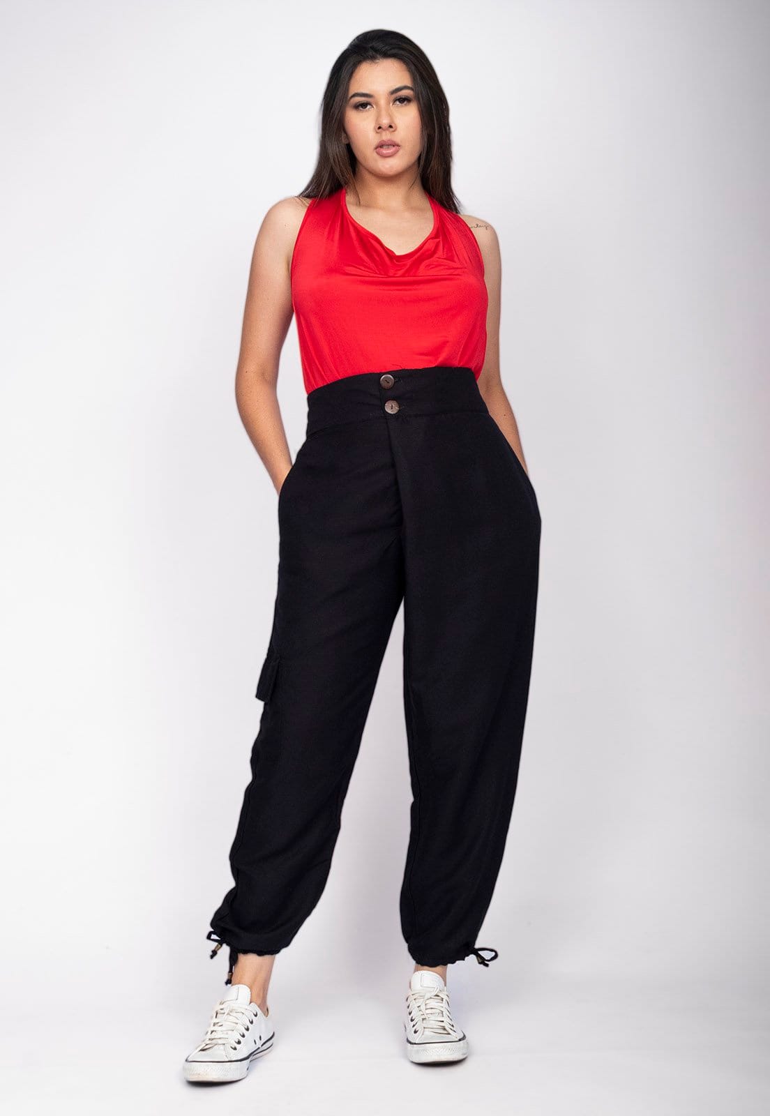 Calça Lisle Cargo Amazonia Vital Viscose Preta