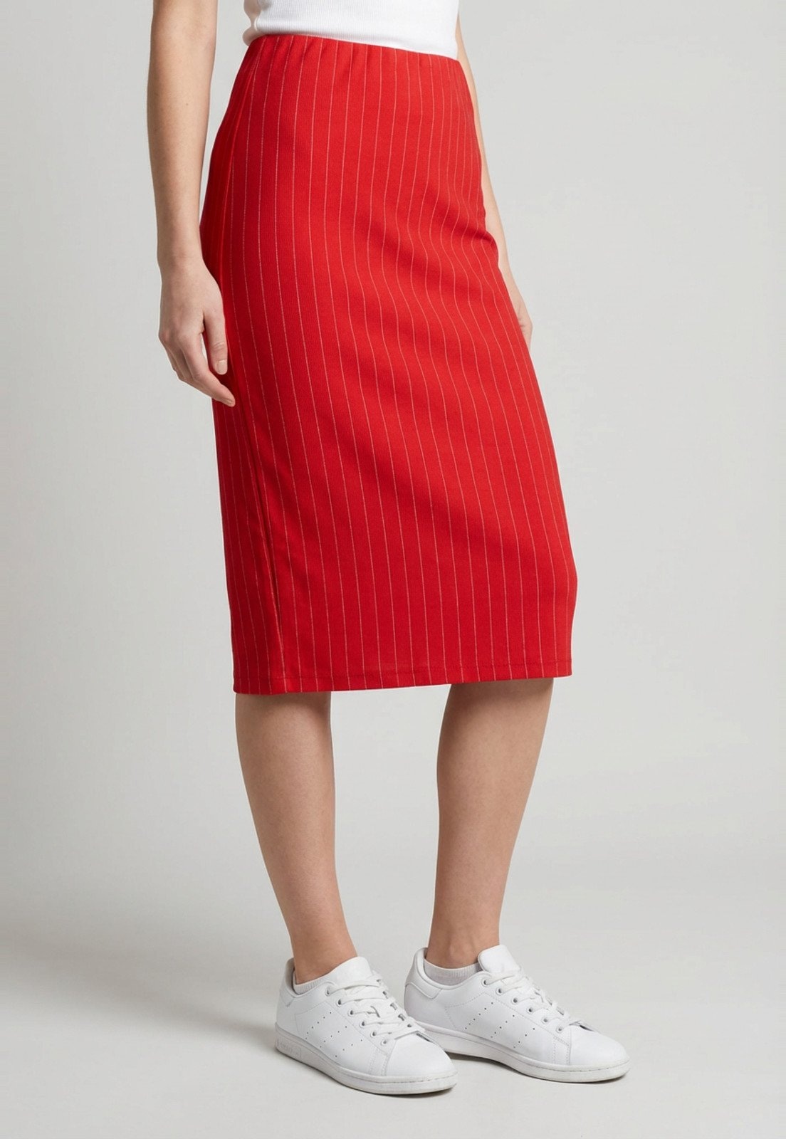 Imagem principal Saia Feminina Colcci Listrada Midi Vermelha Colcci vermelho