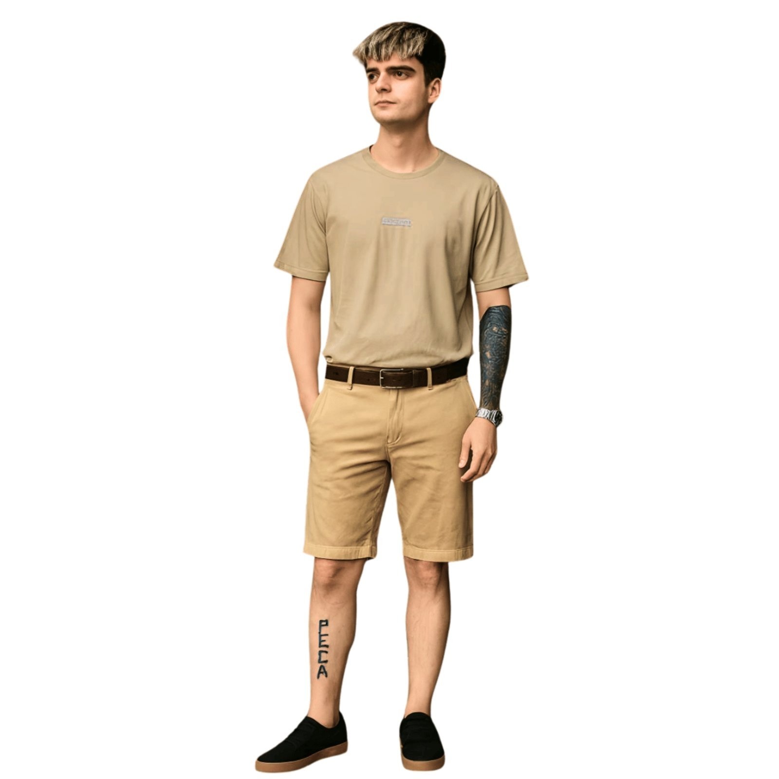 Imagem principal Bermuda Masculina Sarja Caqui Lee bege caqui